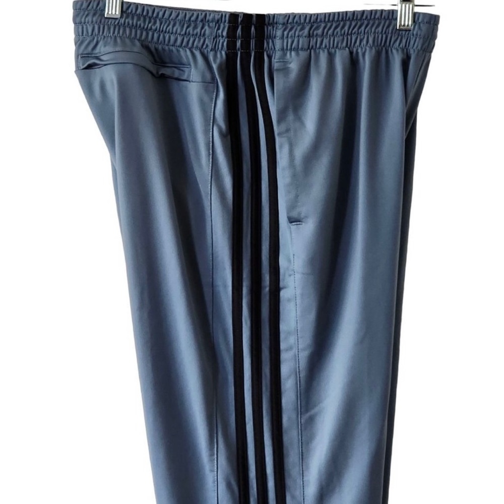 EXTREMELY RARE Adidas Men Size M Smokey Blue 3 Black Stripes Track Pants